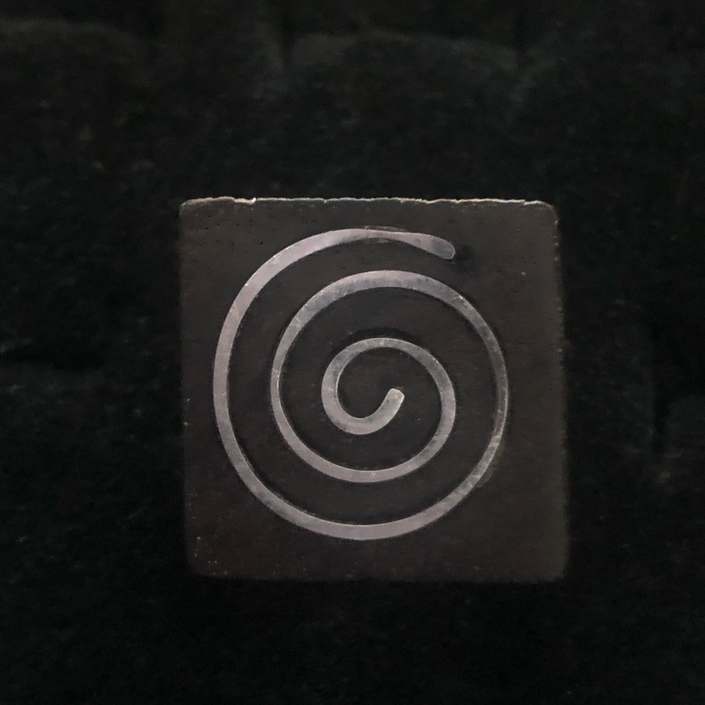Handmade wood and silver ring